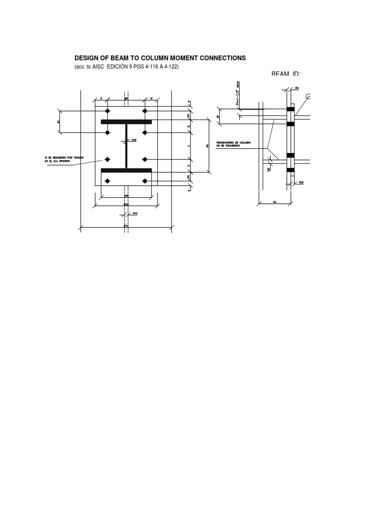 Moment Connections | PDF | Bending | Column