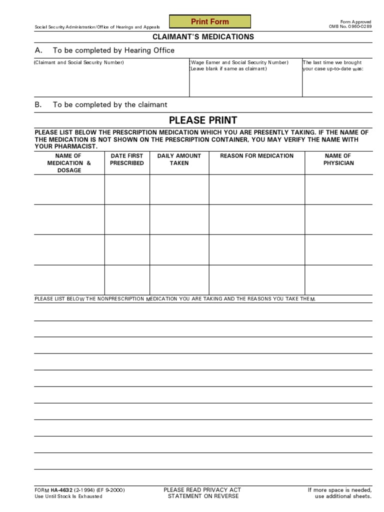 Social Security Administration Forms | PDF