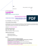 Lambirds: Jobs in Malaysia & Europe