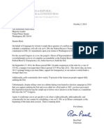 Audit The Fed - Letter To Senate Majority Leader Reid