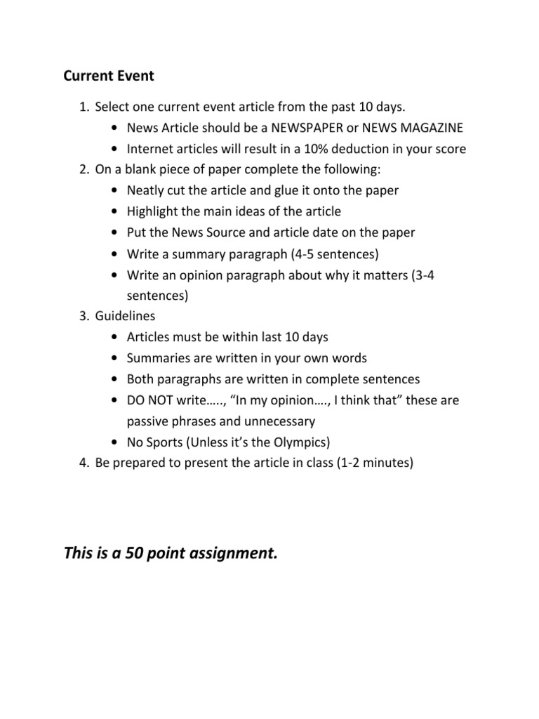 Current Event | PDF