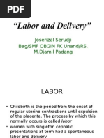 "Labor and Delivery": Joserizal Serudji Bag/SMF OBGIN FK Unand/RS. M.Djamil Padang