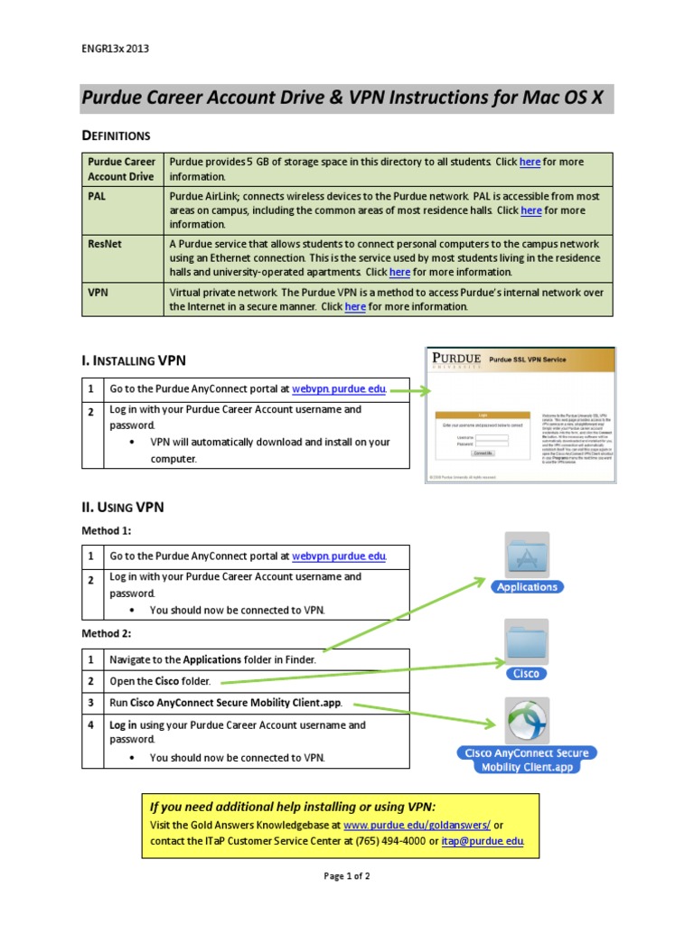 Cisco Anyconnect Purdue