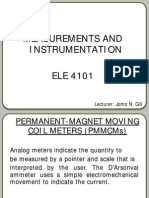 Permanent Moving Coil Meters