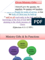 Christ-Given Ministry Gifts & Its Functions