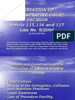 Execution of Administrative Decision