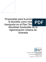 Propuestas para la promoción de la bicicleta como medio de transporte en el Plan Territorial de Movilidad Sostenible de la Aglomeración Urbana de Granada