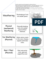 Weathering Erosion and Deposition Science Unit Flashcards