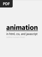 Sample Chapters For Animation in HTML, CSS, and JavaScript