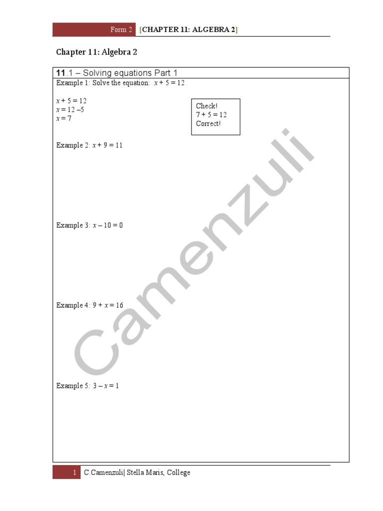 Chapter 11 Algebra 2 2014 | PDF | Equations | Algebra