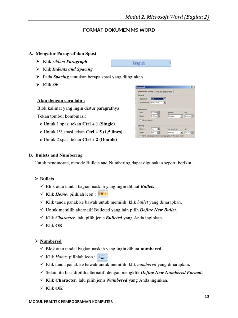 02 Modul Ii - Word PDF | PDF