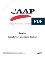 Reading Sample Test Questions Booklet: Collegiate Assessment of Academic Proficiency