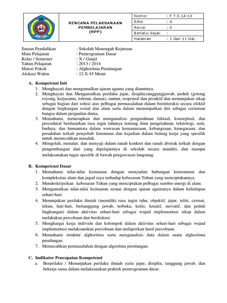 Belajar algoritma pengulangan