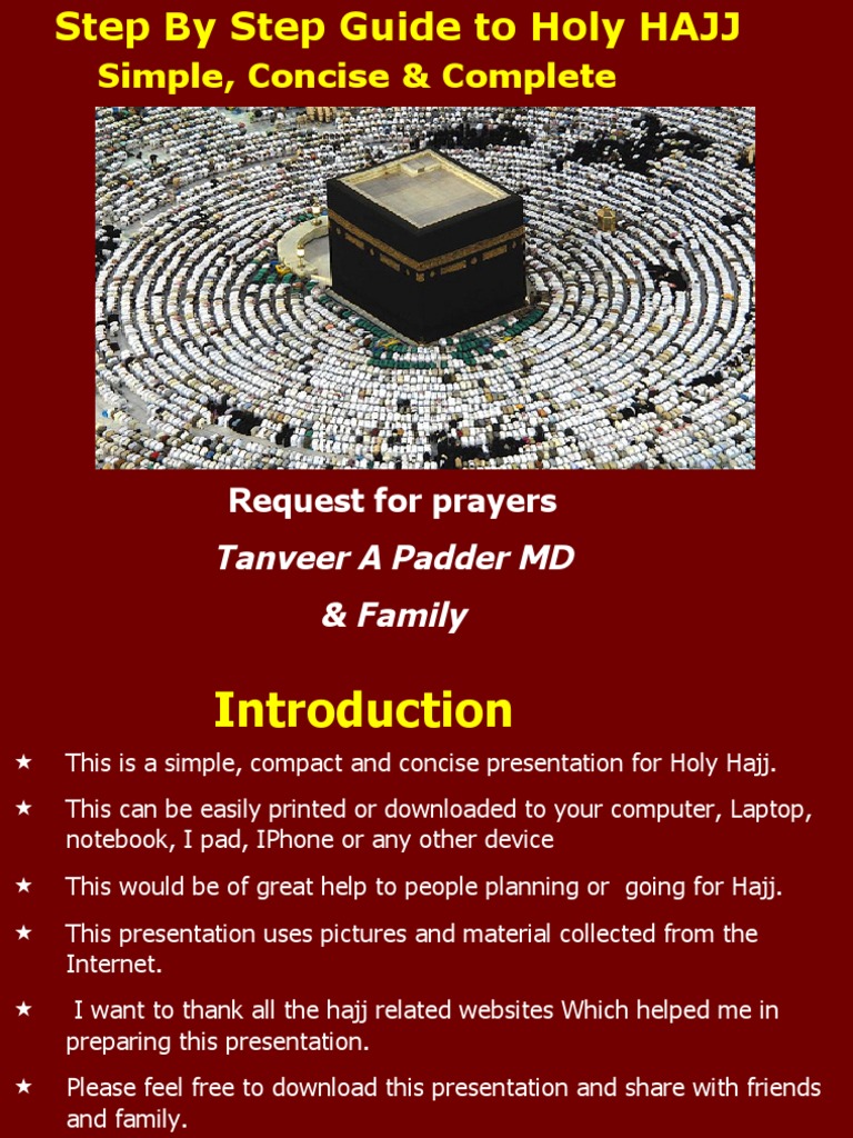 Step-by-Step Hajj Guide with Pictures | PDF