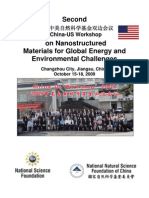 Second US-China Workshop On Nanostructured Materials For Global Energy and Environmental Challenges