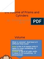 6-6 Volume of Prisms and Cylinders