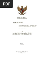 Download Law No 21 of 2014 Indonesia Geothermal Energy by Wishnu Basuki SN241771653 doc pdf