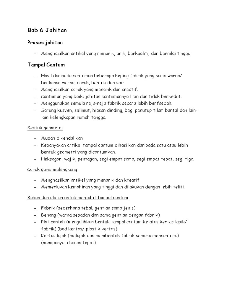Bab 6 Jahitan Pdf