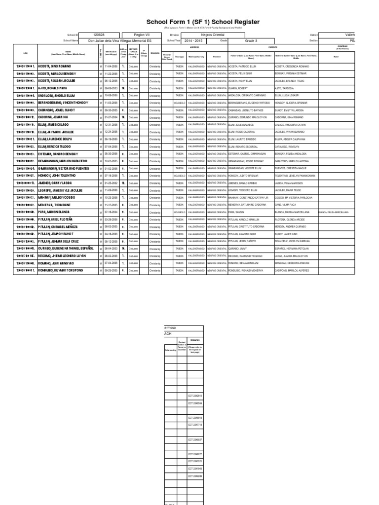 sf1 2014 Grade 3 - Peach1 | PDF