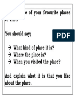 Describe One of Your Favourite Places To Visit