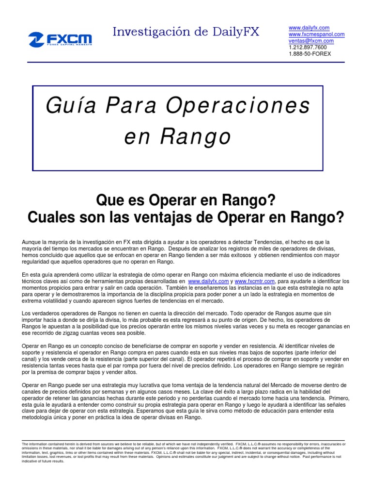 Guia para Operar en Rango PDF | PDF | Mercado de divisas | Euro
