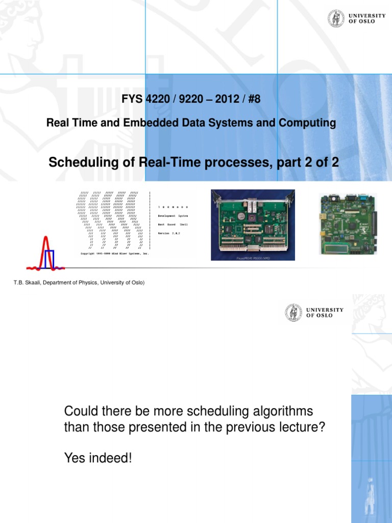 Real-Time Scheduling Algorithms Overview | PDF