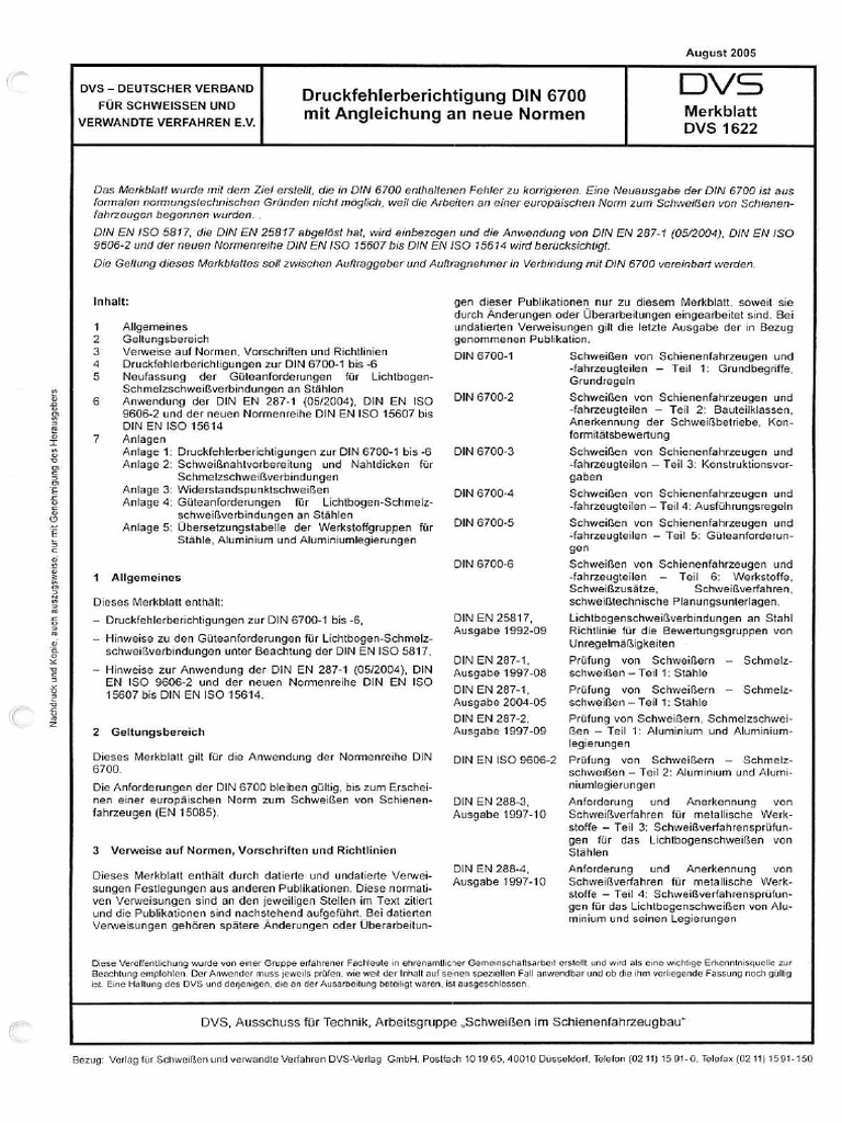 Merkblatt DVS 1622