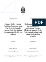 SOR-98-180 Ontario Hydro Nuclear Facilities Exclusion From Part II of The Canada Labour Code Regulations PDF