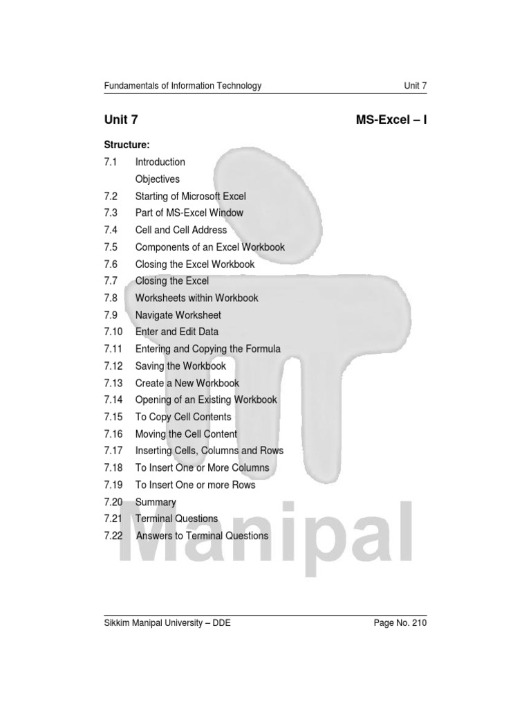 Fundamental-Unit 7 | PDF | Spreadsheet | Button (Computing)