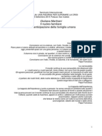 IT - Prof. Giuliana Martirani - Il Nucleo Familiare Come Anticipazione Della Famiglia Umana