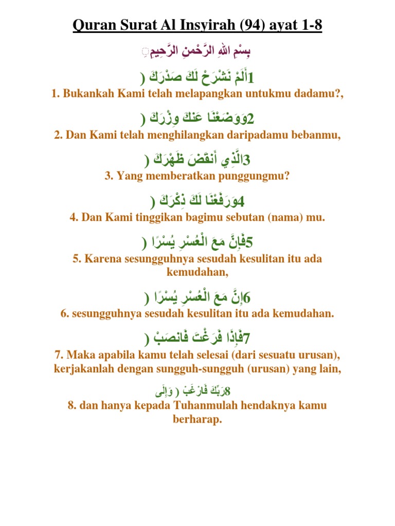 Quran Surat Al Insyirah