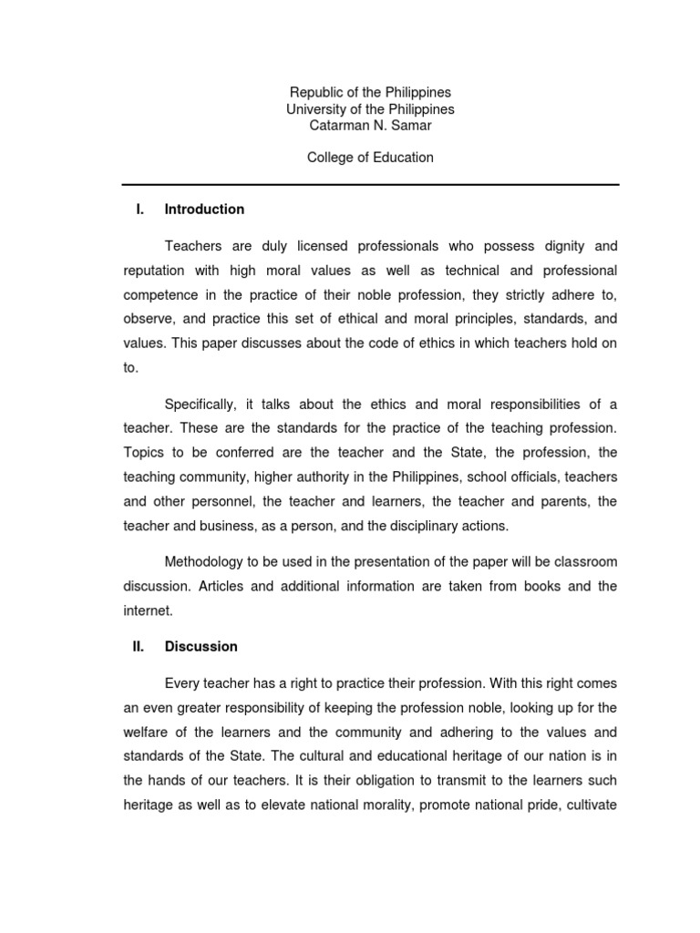 Report in The Teaching Profession | PDF | Profession | Teachers