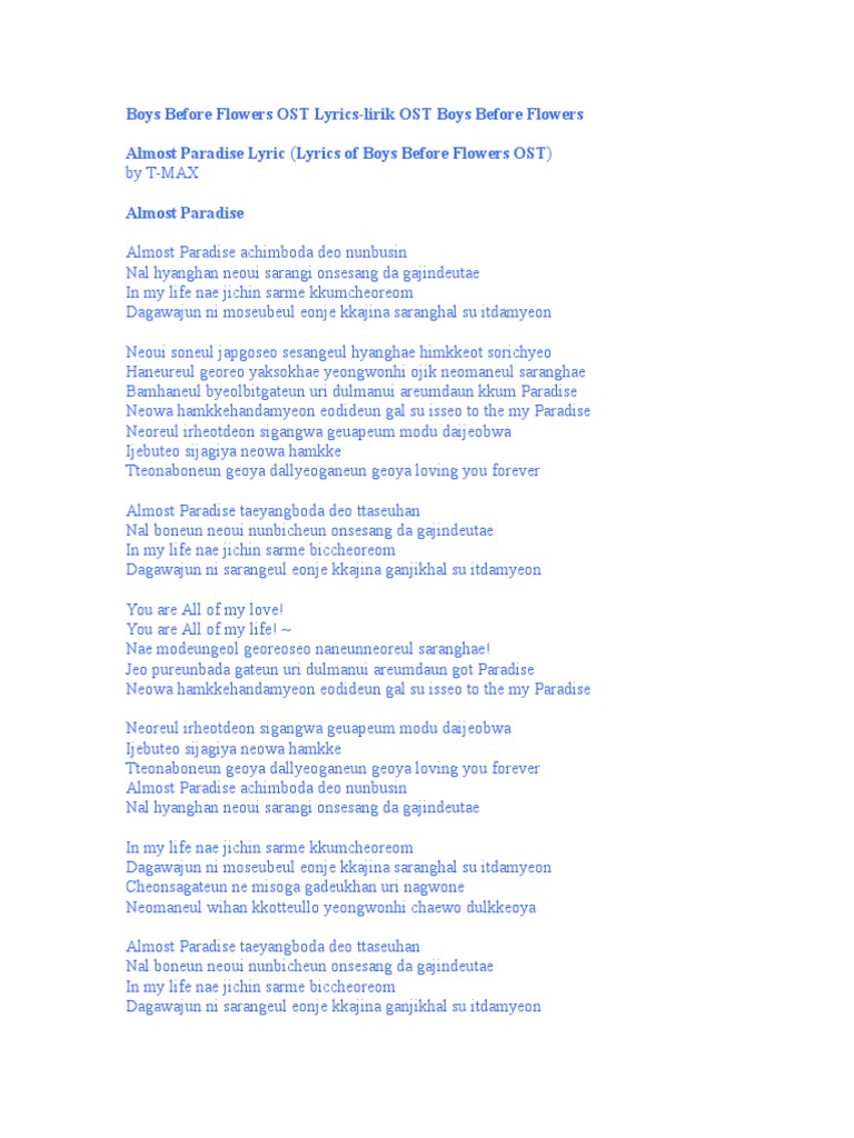 f Ost Lyrics Doc