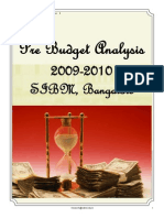 Pre Budget Analysis PDF