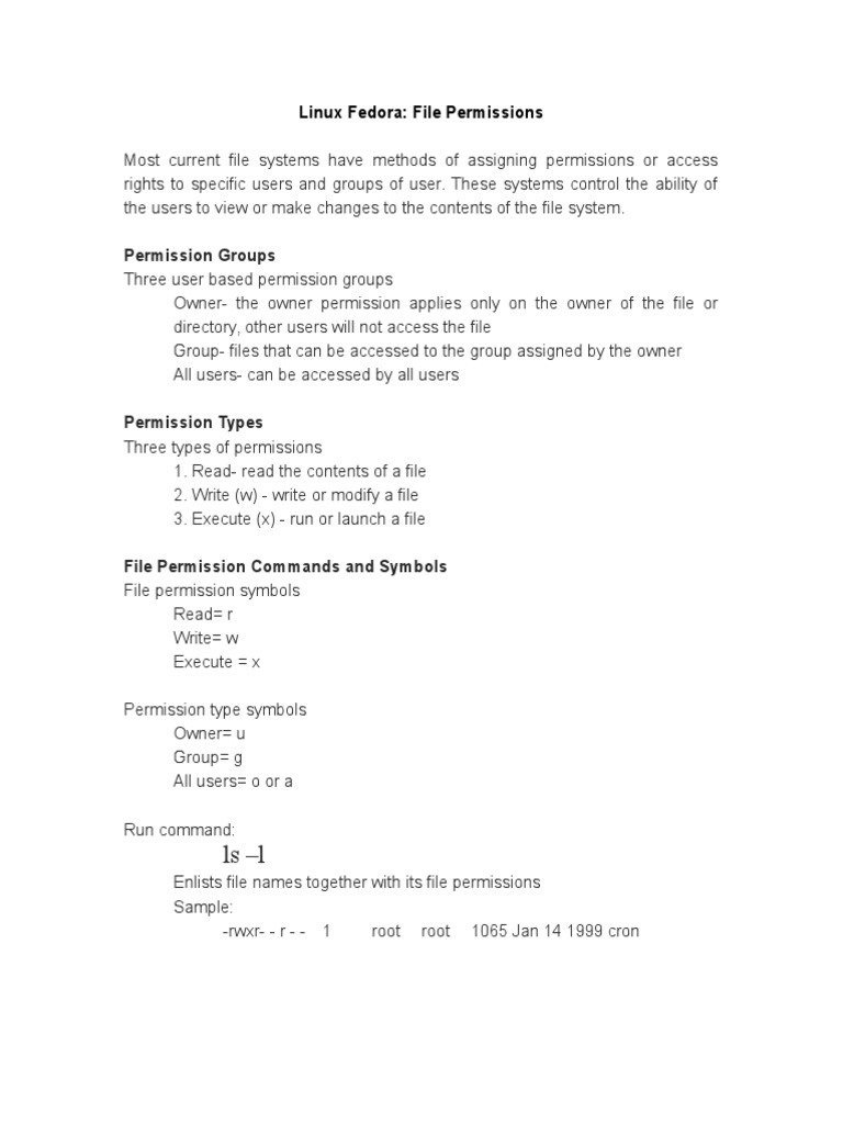 Linux File Permissions (CLI) | PDF
