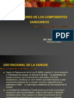 INDICACIONES  COMPONENTES SANGUINEOS.ppt