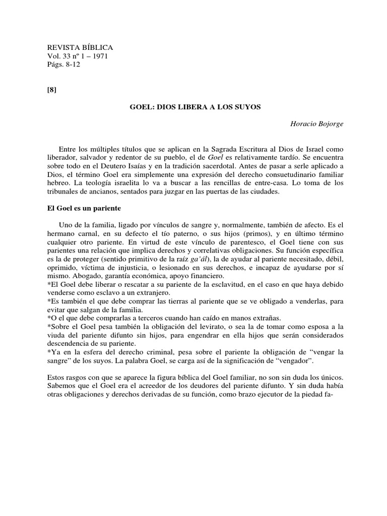 Significado de Goel en la Biblia | PDF | Derecho