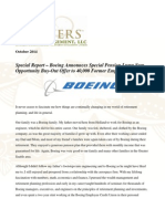 Special Report - Boeing Announces Special Pension Lump Sum Opportunity Buy-Out Offer to 40,000 Former Employees - Gevers Wealth Management LLC - 2014-10