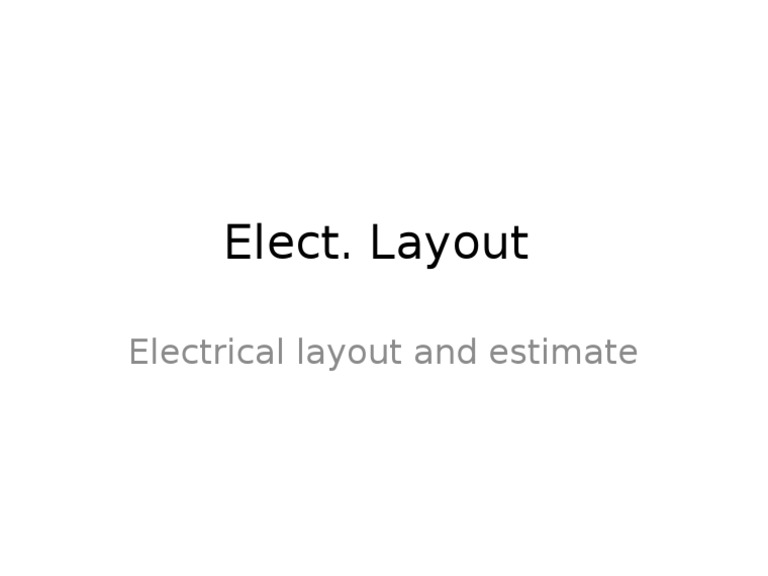 Elect. Layout | PDF