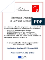 European Doctorate in Law and Economics