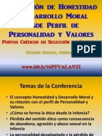 Conferencia Evaluación de Honestidad Y Desarrollo Moral Ps Octavio Escobar PDF