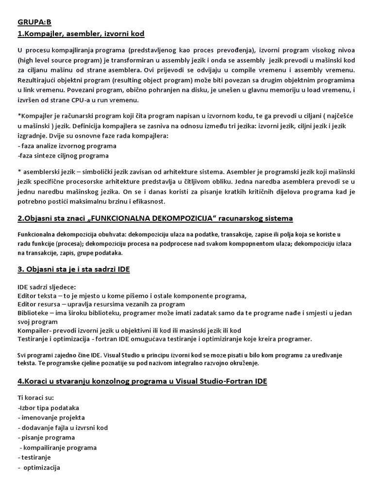 Programiranje Teorija | PDF