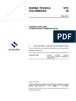 NTC 30 Cemento Pórtland. Clasificación y Nomenclatura.pdf