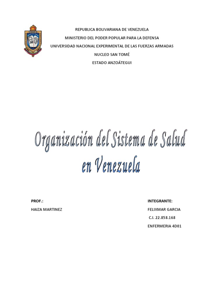 Organización del Sistema de Salud en Venezuela | PDF | Hospital ...