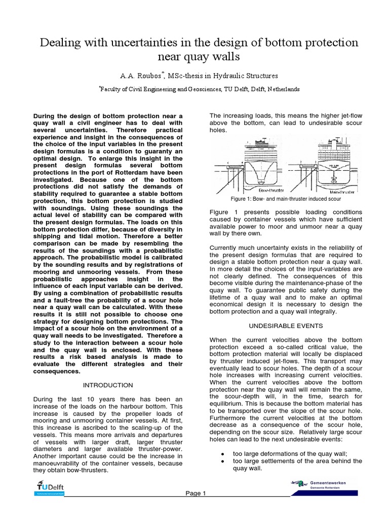 Quay Wall Bottom Protection PDF | PDF | Rocket Engine | Risk