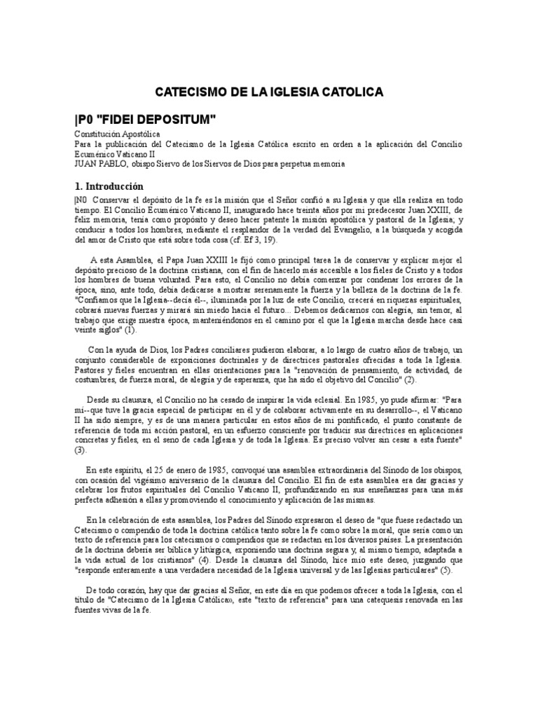Iglesia Catolica - Catecismo de La Iglesia Catolica | PDF | obispo ...