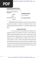 Microsoft v Samsung Unsealed Suit