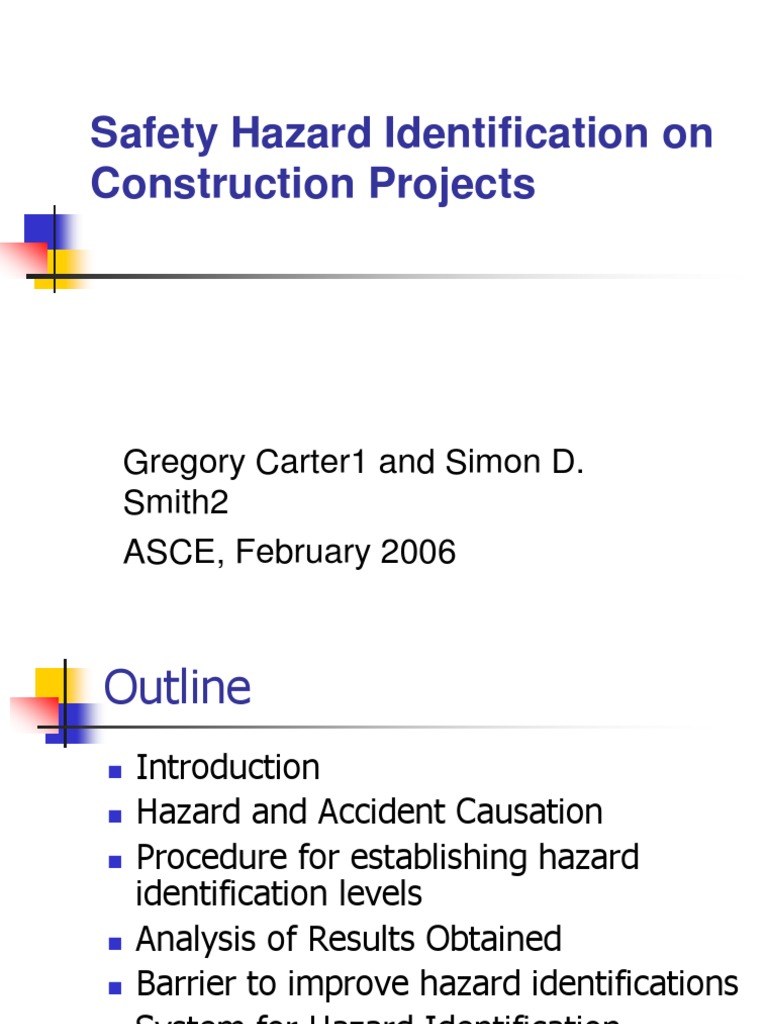 Safety Hazard Identification on Construction Projects Risk Risk