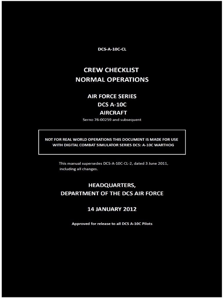 Operator Checklist | PDF | Aerial Refueling | Takeoff