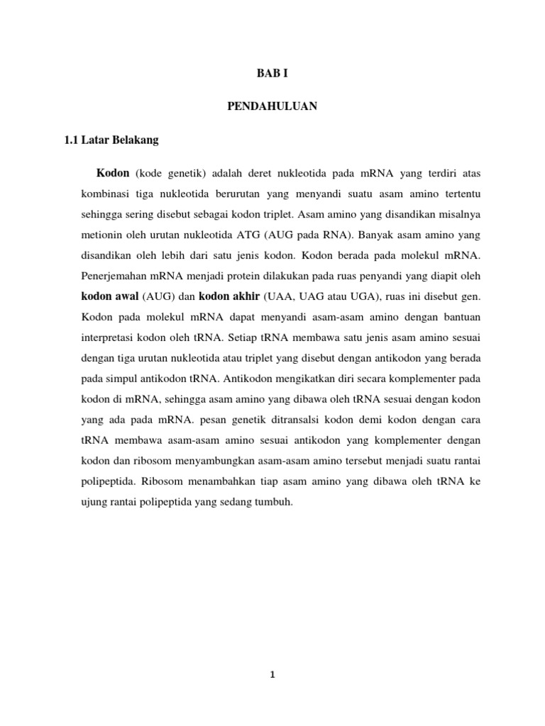Makalah Kode Genetik BIOMOL